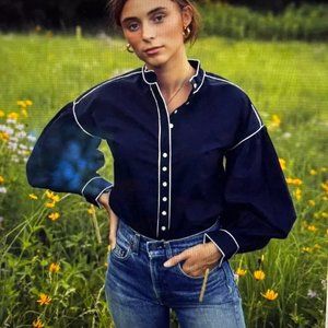 Mille Francesa black and white Top